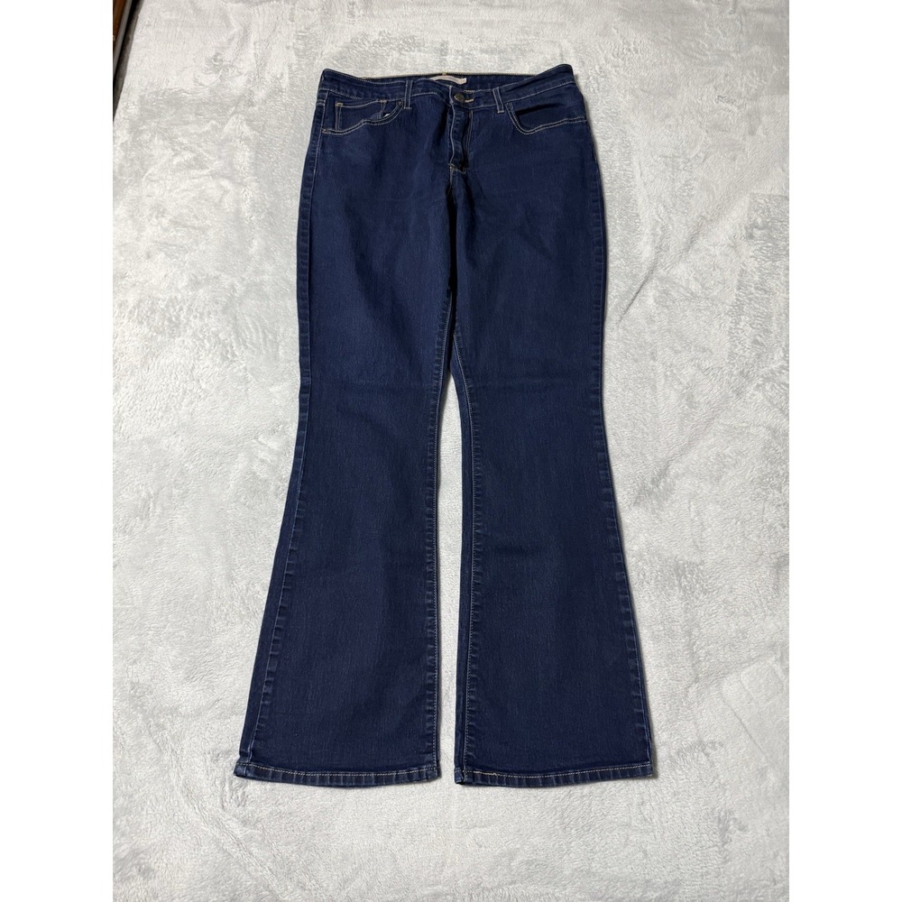 Levis 725 Jeans Womens 32 Blue Bootcut High Rise Dark Wash Denim 32x30